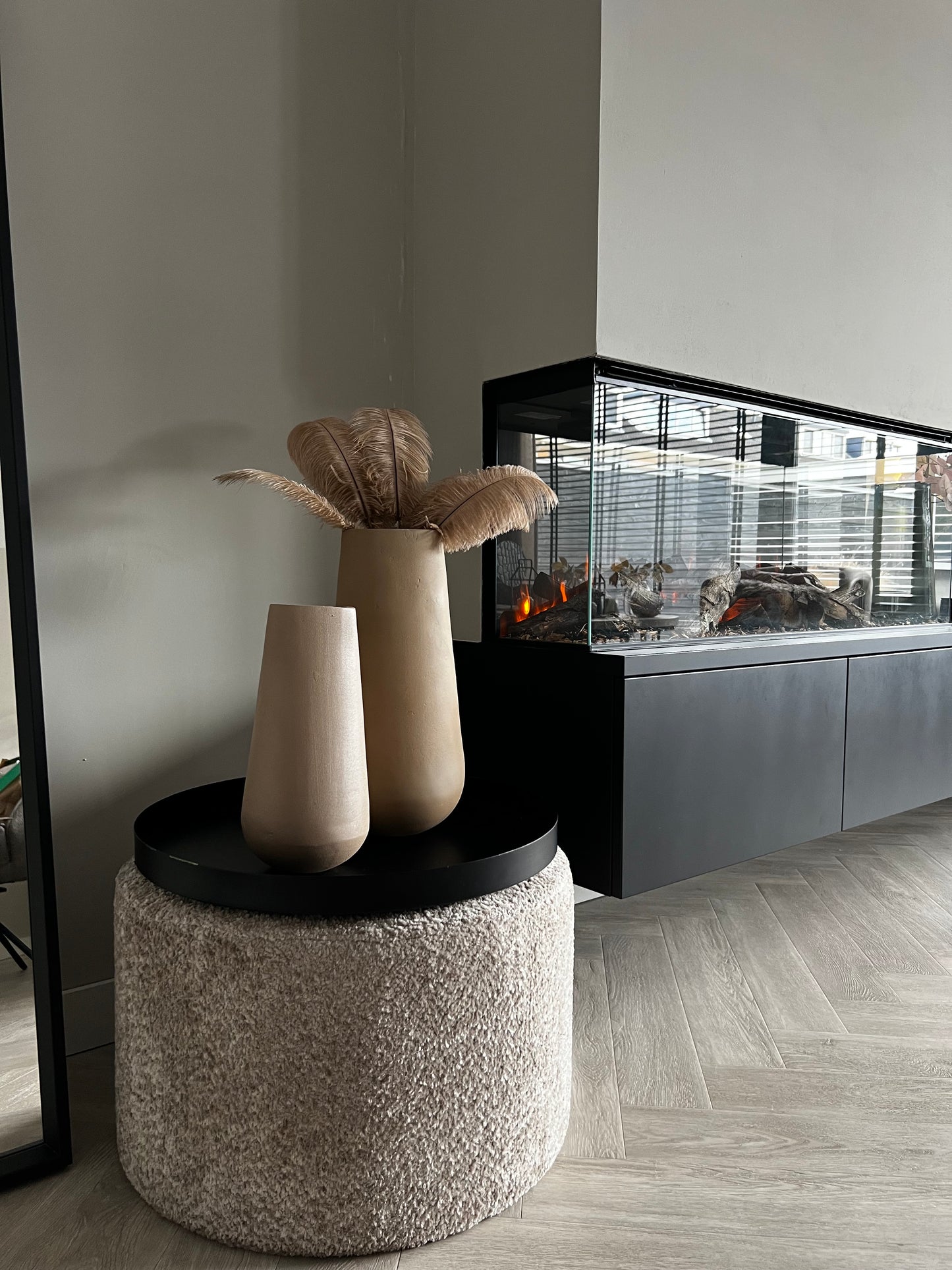 Set Vaas Bruin medium en groot