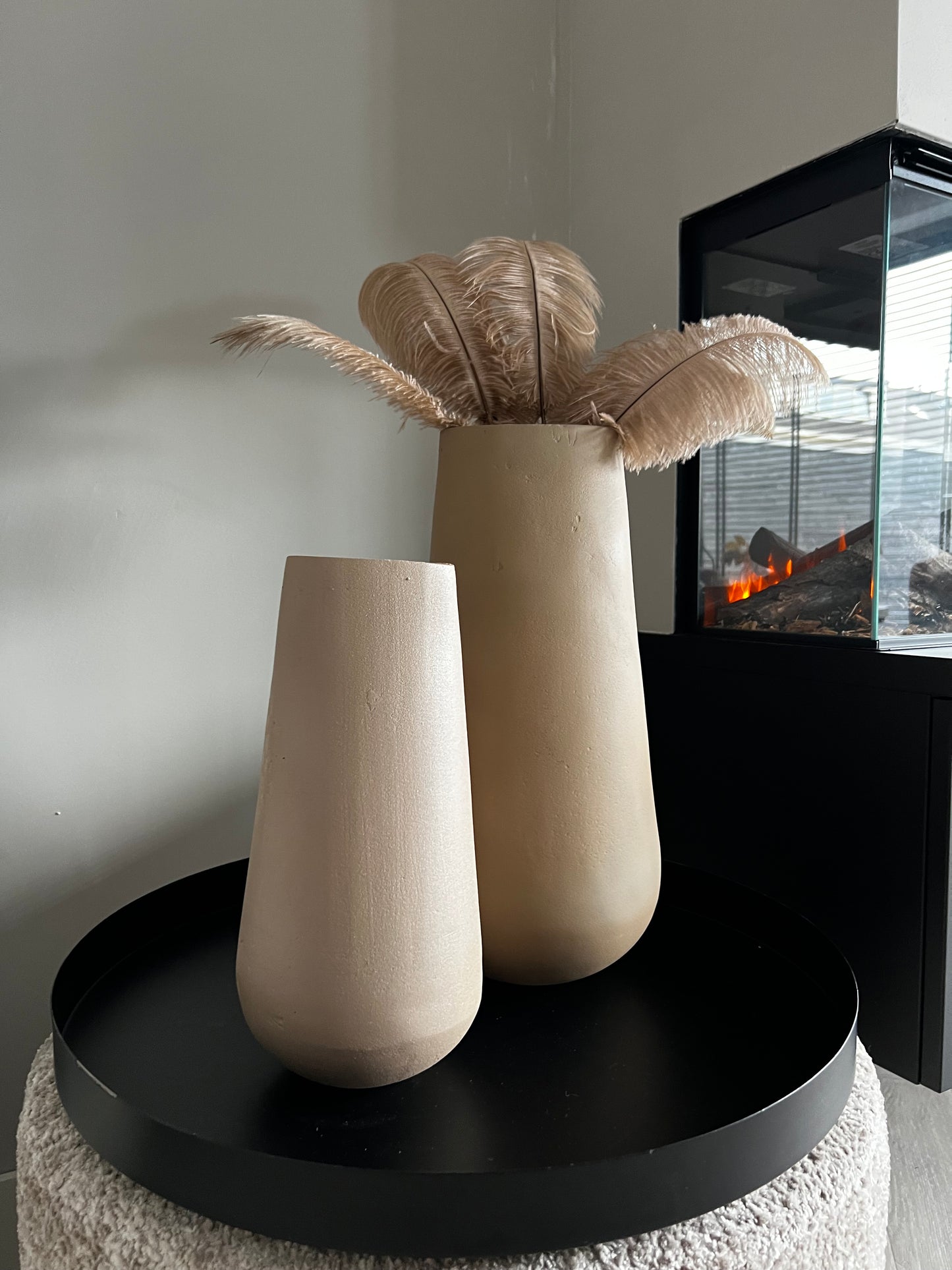 Set Vaas Bruin medium en groot